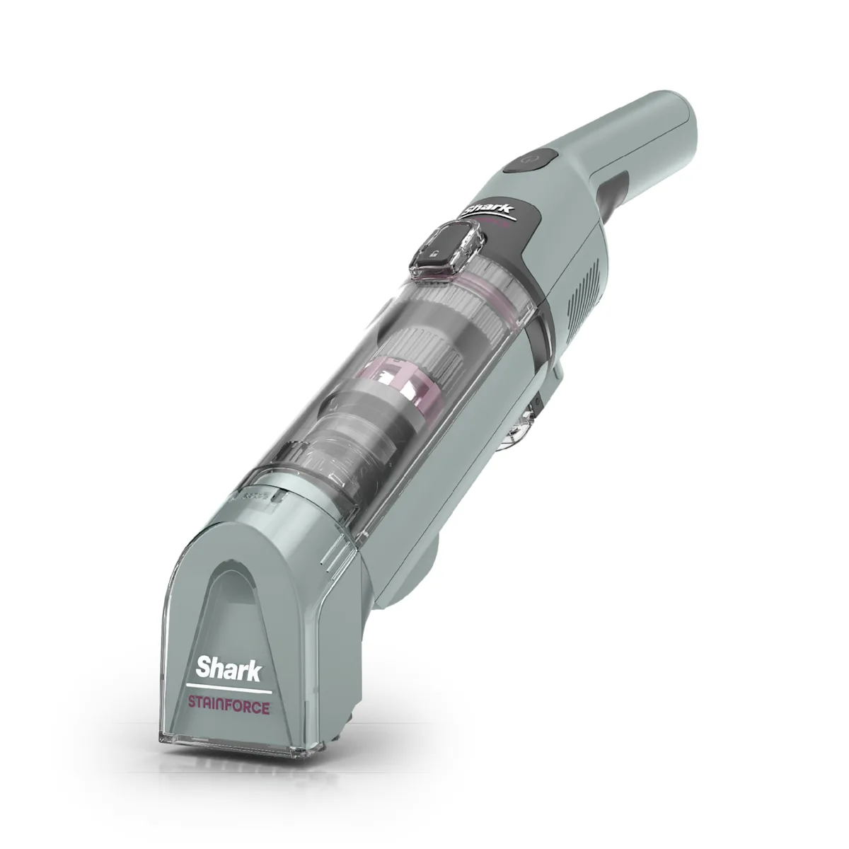 The handheld cleaner with clear dirty-water tank